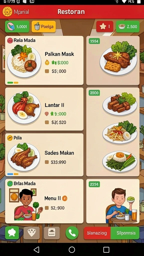 77singa - Screenshot memperlihatkan fitur interaksi antar pemain.