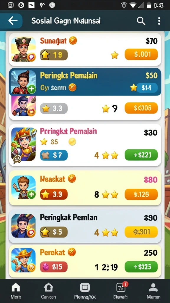 r6r6 - Karakter-karakter unik yang dapat dipilih.